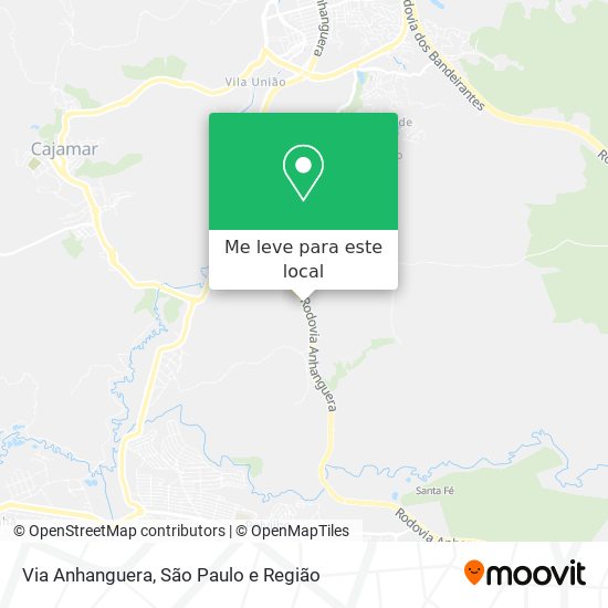 Via Anhanguera mapa