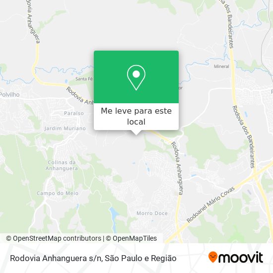Rodovia Anhanguera s/n mapa