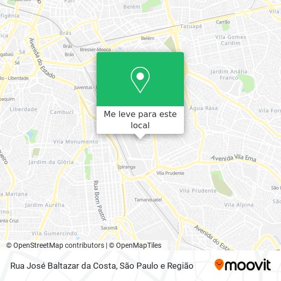 Rua José Baltazar da Costa mapa