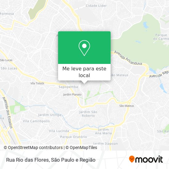 Rua Rio das Flores mapa