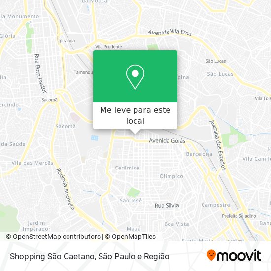 Shopping São Caetano mapa