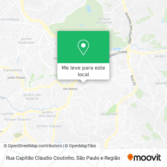 Rua Capitão Cláudio Coutinho mapa