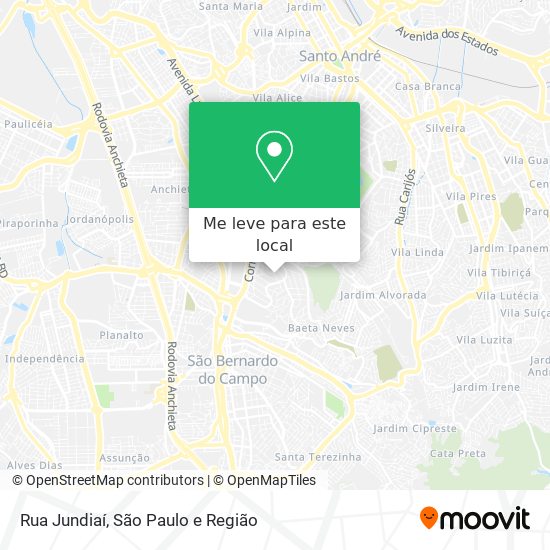 Rua Jundiaí mapa
