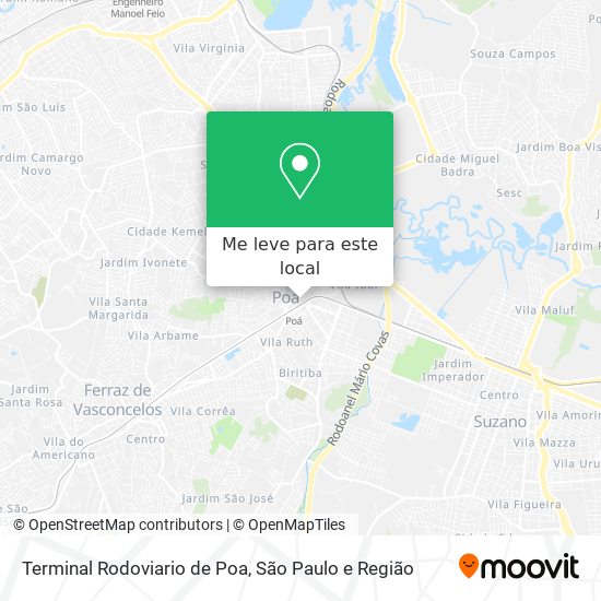 Terminal Rodoviario de Poa mapa