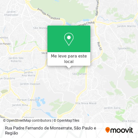 Rua Padre Fernando de Monserrate mapa