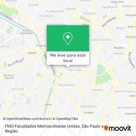 FMU-Faculdades Metropolitanas Unidas mapa