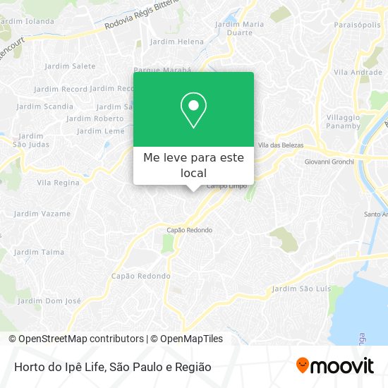 Horto do Ipê Life mapa