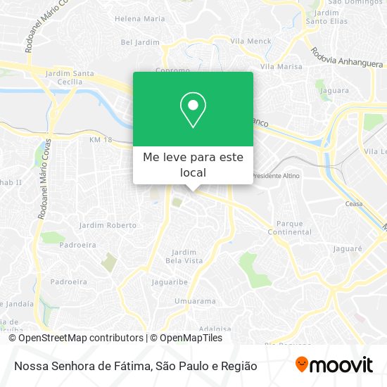 Nossa Senhora de Fátima mapa
