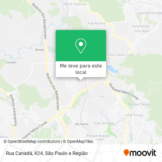 Rua Canadá, 424 mapa