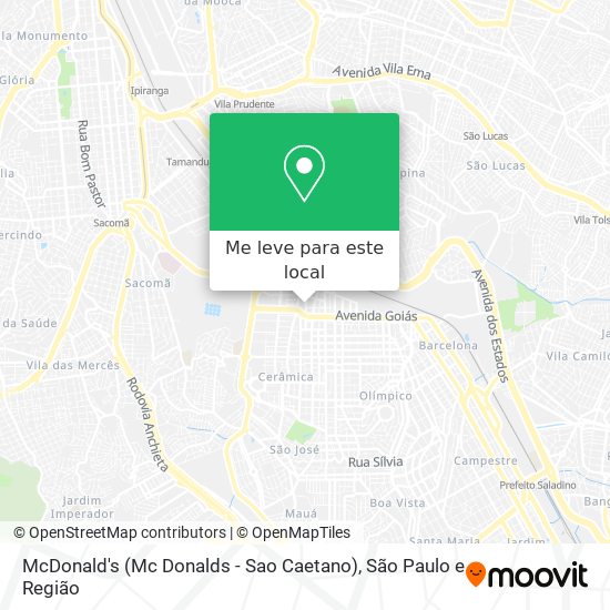 McDonald's (Mc Donalds - Sao Caetano) mapa