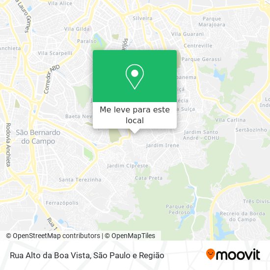 Rua Alto da Boa Vista mapa