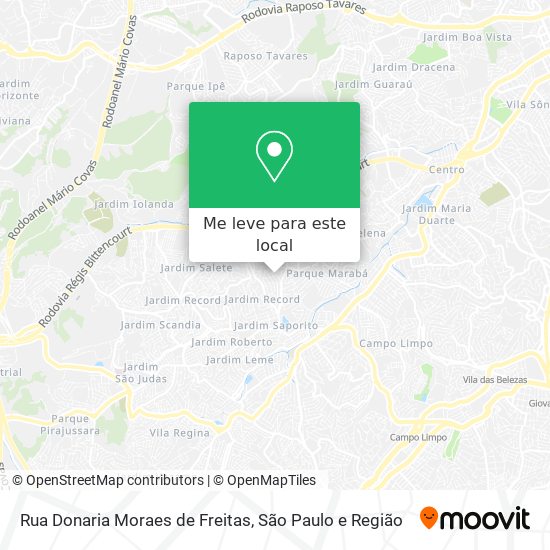 Rua Donaria Moraes de Freitas mapa