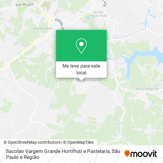 Sacolao Vargem Grande Hortifruti e Pastelaria mapa