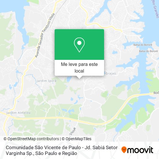 Comunidade São Vicente de Paulo - Jd. Sabiá Setor Varginha Sp. mapa