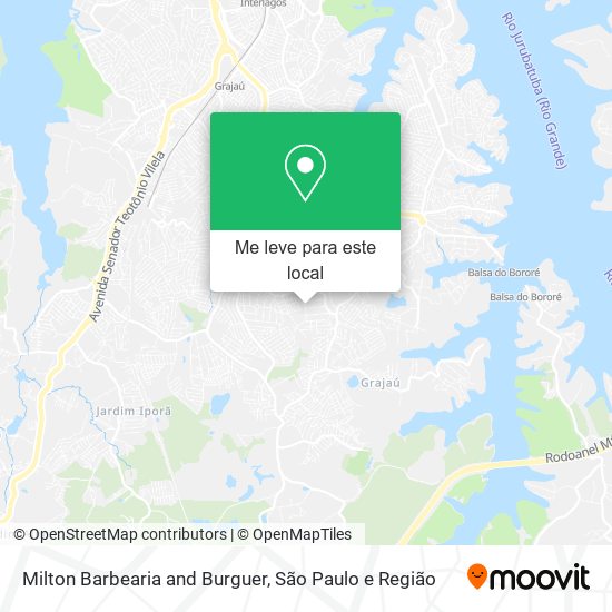 Milton Barbearia and Burguer mapa