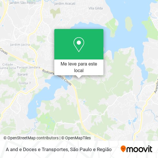 A and e Doces e Transportes mapa