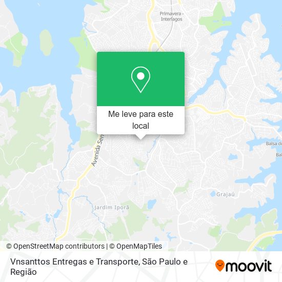 Vnsanttos Entregas e Transporte mapa