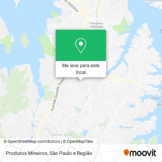 Produtos Mineiros mapa