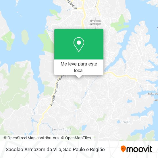 Sacolao Armazem da Vila mapa