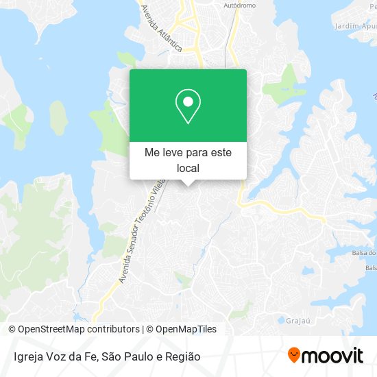 Igreja Voz da Fe mapa