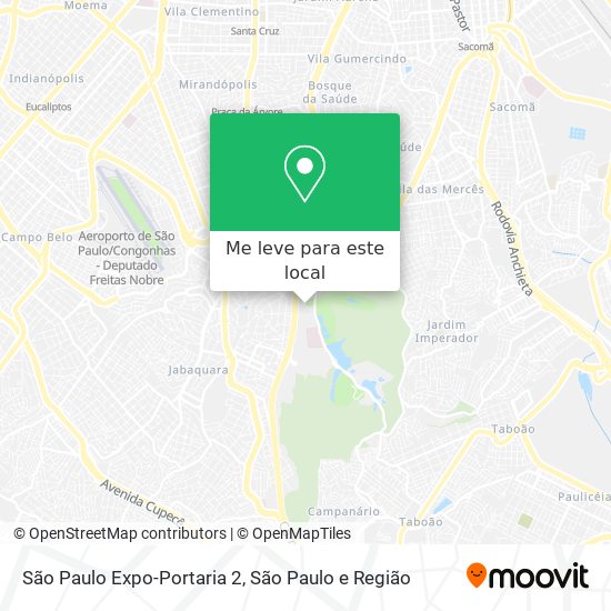 São Paulo Expo-Portaria 2 mapa