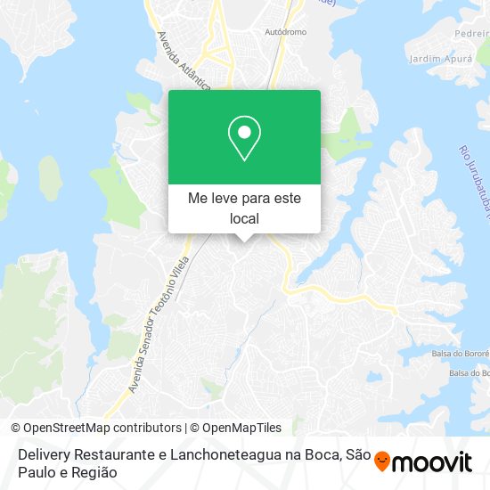 Delivery Restaurante e Lanchoneteagua na Boca mapa