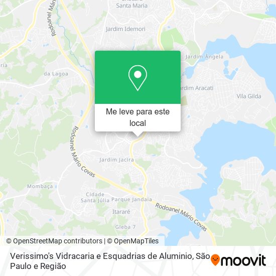 Verissimo's Vidracaria e Esquadrias de Aluminio mapa