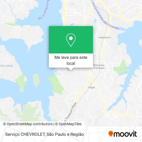 Serviço CHEVROLET mapa