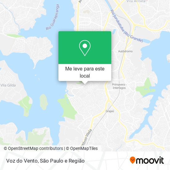 Voz do Vento mapa