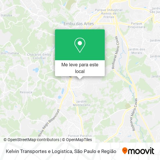 Kelvin Transportes e Logistica mapa