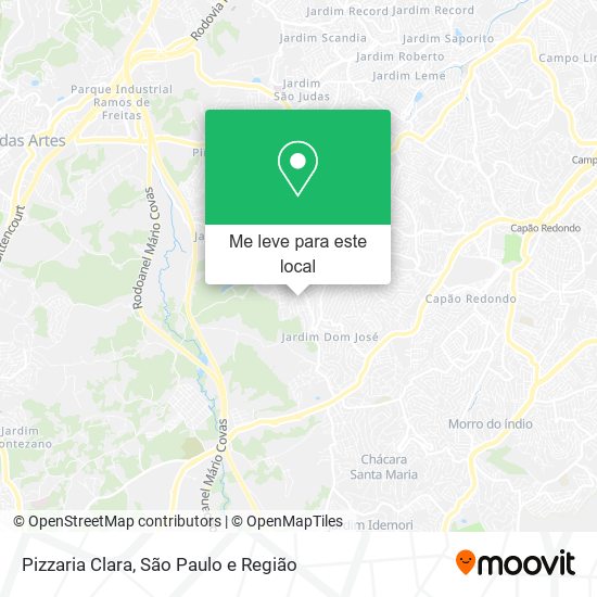 Pizzaria Clara mapa