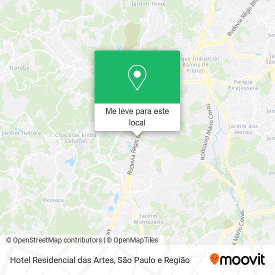 Hotel Residencial das Artes mapa