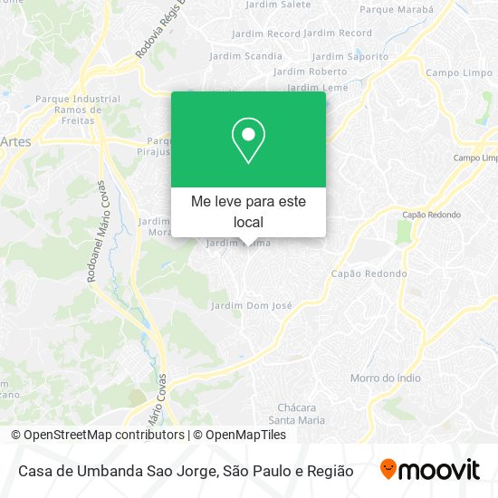 Casa de Umbanda Sao Jorge mapa