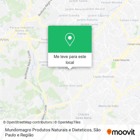 Mundomagro Produtos Naturais e Dieteticos mapa