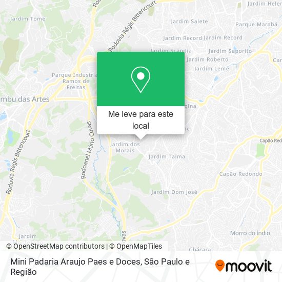 Mini Padaria Araujo Paes e Doces mapa