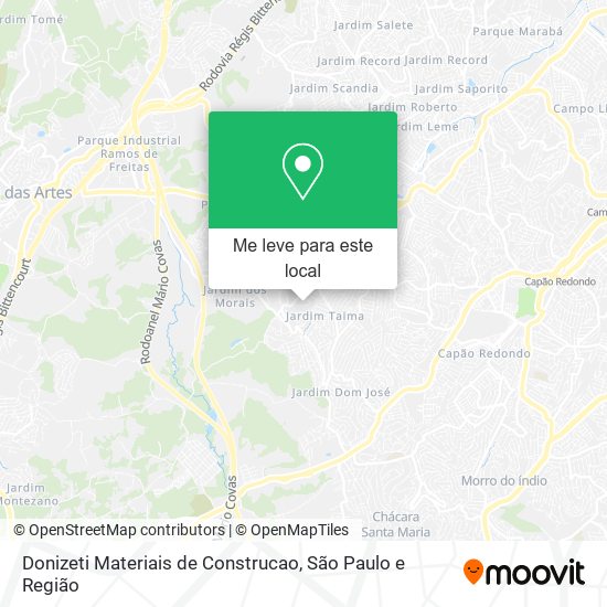 Donizeti Materiais de Construcao mapa