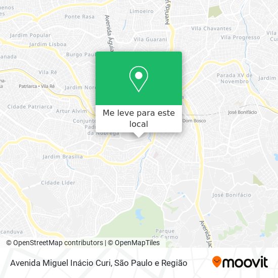 Avenida Miguel Inácio Curi mapa
