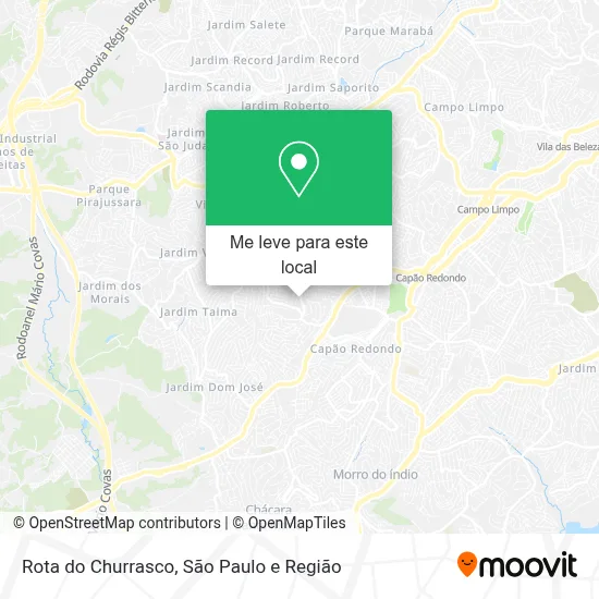 Rota do Churrasco mapa