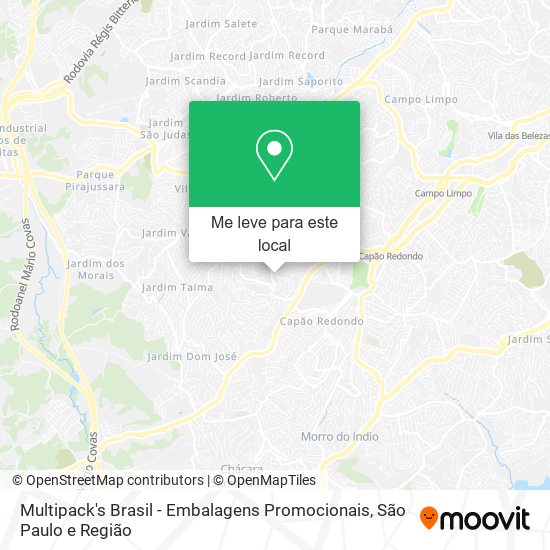 Multipack's Brasil - Embalagens Promocionais mapa