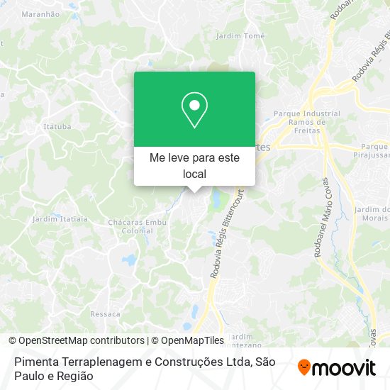 Pimenta Terraplenagem e Construções Ltda mapa