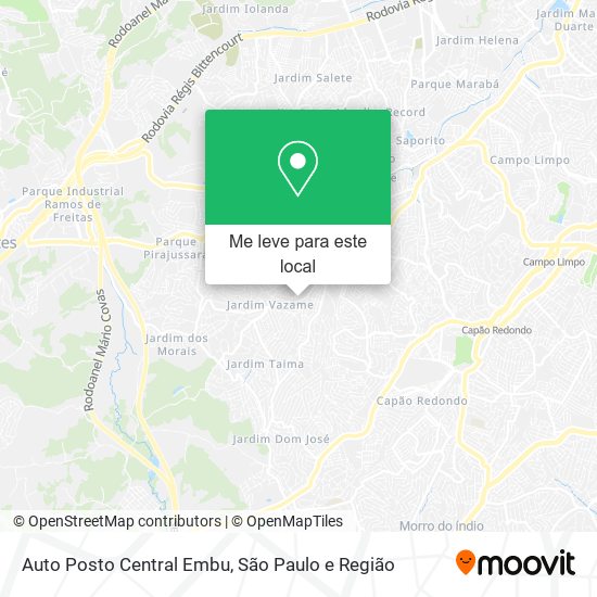 Auto Posto Central Embu mapa