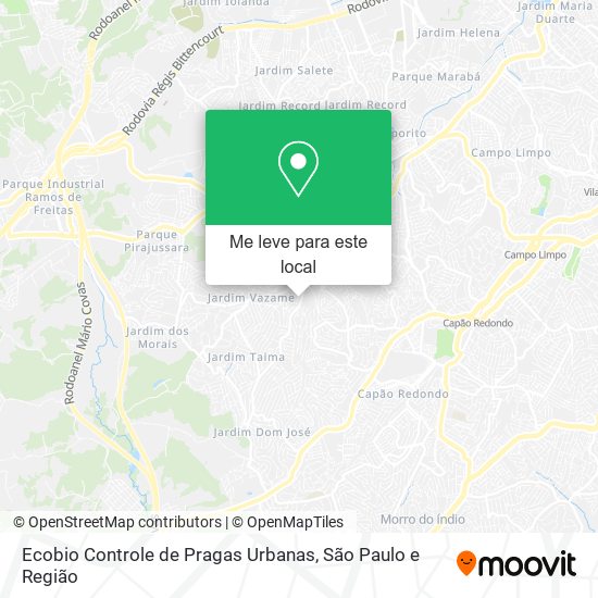 Ecobio Controle de Pragas Urbanas mapa