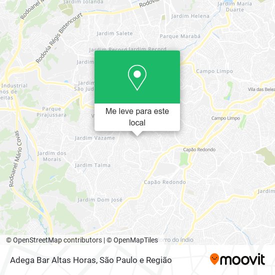 Adega Bar Altas Horas mapa