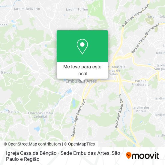 Igreja Casa da Bênção - Sede Embu das Artes mapa