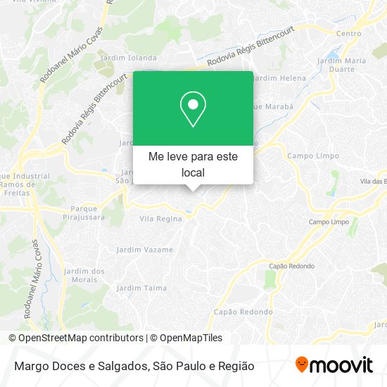 Margo Doces e Salgados mapa