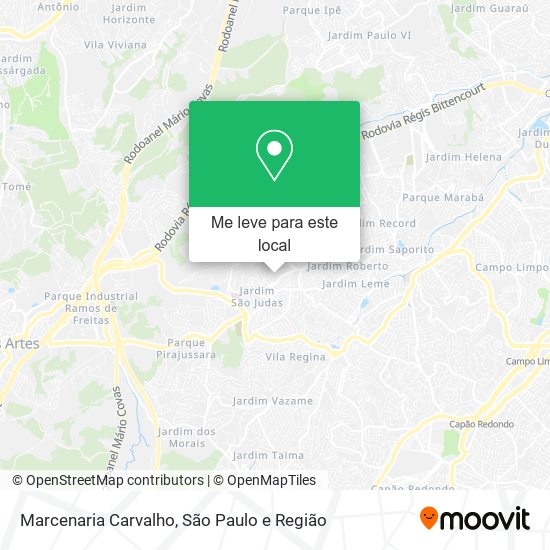 Marcenaria Carvalho mapa