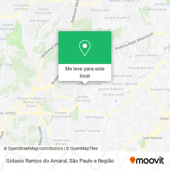 Gidasio Ramos do Amaral mapa