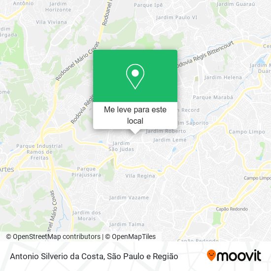 Antonio Silverio da Costa mapa