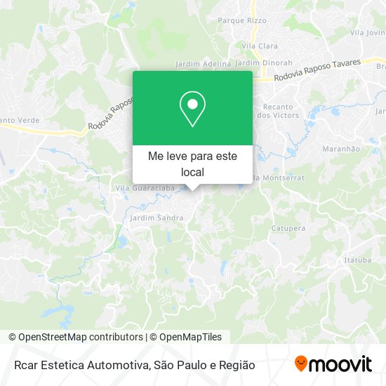 Rcar Estetica Automotiva mapa