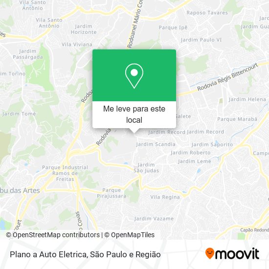 Plano a Auto Eletrica mapa